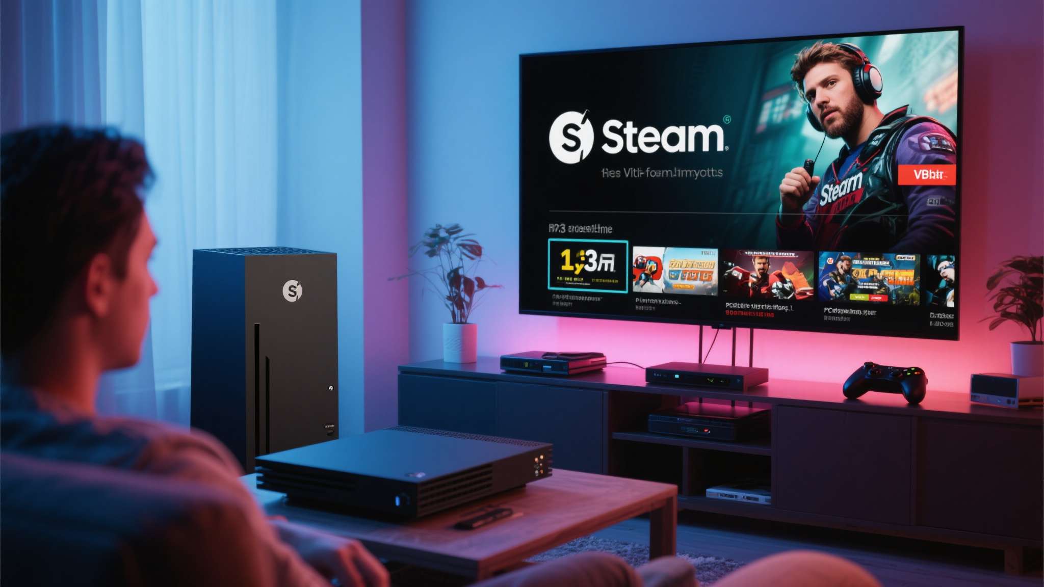 从市场角度来看，Steam平台坐拥超过1.3亿月活跃用户，这是任何一家主机厂商都