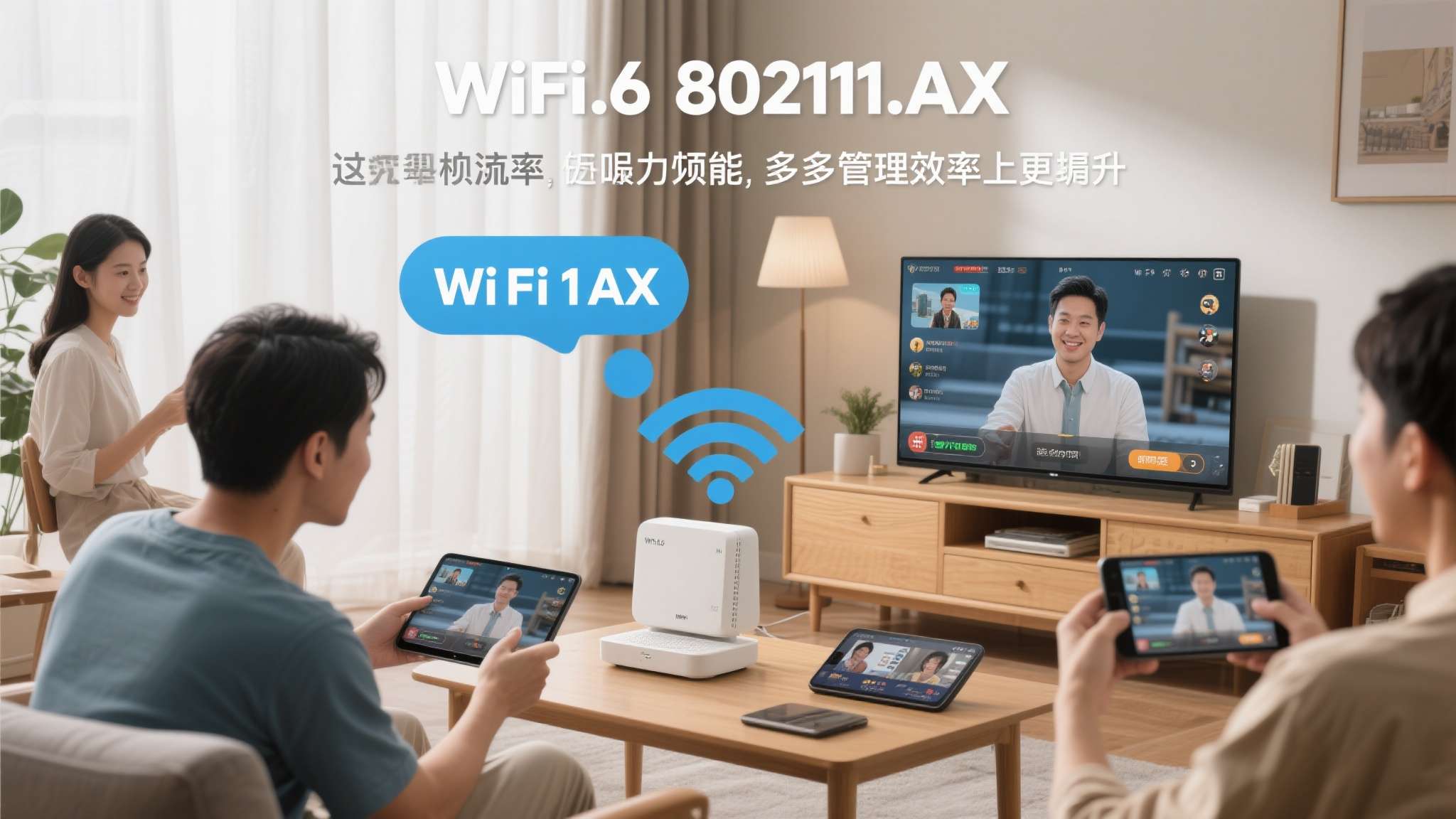 WiFi&nbsp;6，即802.11ax协议，相较于上一代WiFi&nbsp;5，在理论速率、抗干